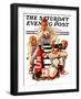 "Cheerleaders after Lost Game," Saturday Evening Post Cover, November 18, 1939-Lonie Bee-Framed Giclee Print