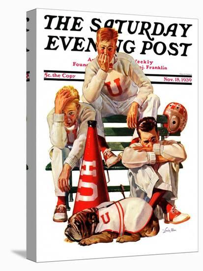 "Cheerleaders after Lost Game," Saturday Evening Post Cover, November 18, 1939-Lonie Bee-Stretched Canvas