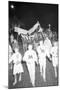 Cheerleaders at the Minnesota- Iowa Game, Minneapolis, Minnesota, November 1960-Francis Miller-Mounted Photographic Print