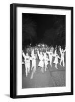 Cheerleaders at the Minnesota- Iowa Game, Minneapolis, Minnesota, November 1960-Francis Miller-Framed Photographic Print