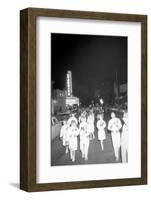 Cheerleaders at the Minnesota- Iowa Game, Minneapolis, Minnesota, November 1960-Francis Miller-Framed Premium Photographic Print