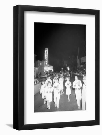 Cheerleaders at the Minnesota- Iowa Game, Minneapolis, Minnesota, November 1960-Francis Miller-Framed Premium Photographic Print