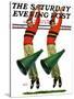 "Cheerleaders," Saturday Evening Post Cover, October 18, 1930-Sam Brown-Stretched Canvas