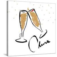 Cheers champagne-OnRei-Stretched Canvas