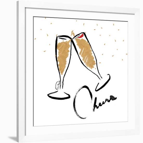 Cheers champagne-OnRei-Framed Art Print