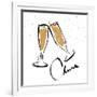 Cheers champagne-OnRei-Framed Art Print