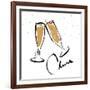 Cheers champagne-OnRei-Framed Art Print