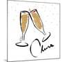 Cheers champagne-OnRei-Mounted Art Print