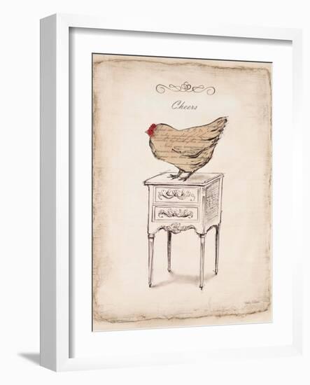 Cheers Chick-Emily Adams-Framed Art Print