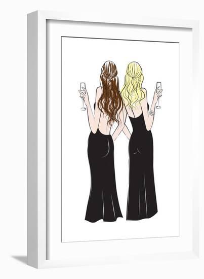 Cheers Girls I-Martina Pavlova-Framed Art Print