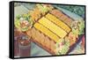 Cheese and Cracker Plate-null-Framed Stretched Canvas