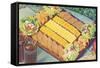 Cheese and Cracker Plate-null-Framed Stretched Canvas