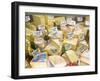 Cheese and Wine for Sale at Market, Florence, Tuscany, Italy-Rob Tilley-Framed Photographic Print