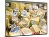 Cheese and Wine for Sale at Market, Florence, Tuscany, Italy-Rob Tilley-Mounted Photographic Print