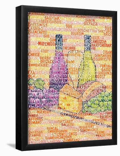 Cheese and Wine Pairings Text Poster-null-Framed Poster