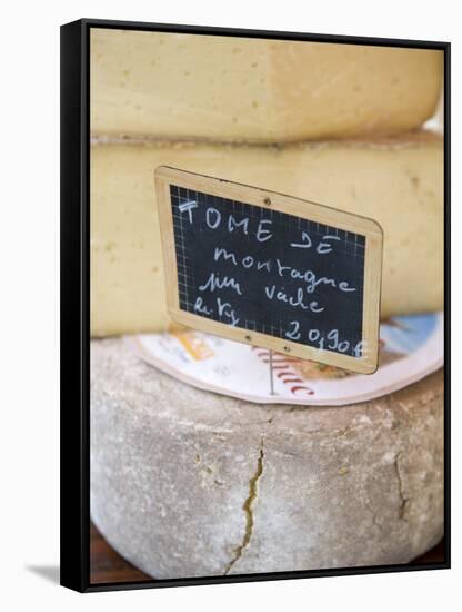 Cheese at Market, Sarlat, Dordogne, France, France-Doug Pearson-Framed Stretched Canvas