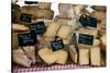 Cheese for Sale at a Market Stall, Lourmarin, Vaucluse, Provence-Alpes-Cote D'Azur, France-null-Stretched Canvas