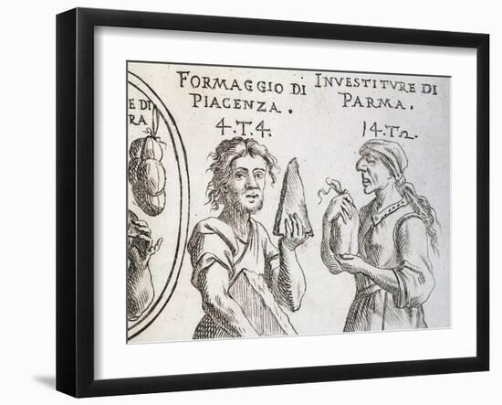 Cheese from Piacenza and Investiture (Pig Bladder) from Parma-null-Framed Giclee Print