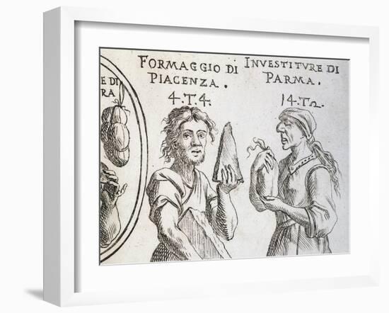 Cheese from Piacenza and Investiture (Pig Bladder) from Parma-null-Framed Giclee Print