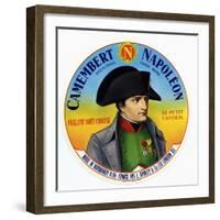 Cheese Label "Camembert Napoleon", "Le Petit Caporal", Made in Normandy for Rowley and Co, London-null-Framed Photo