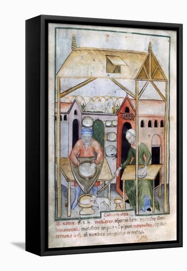 Cheese Manufacture, 1390-1400-null-Framed Stretched Canvas