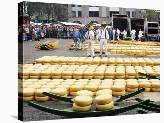 Cheese Market, Alkmaar, Holland-Roy Rainford-Stretched Canvas