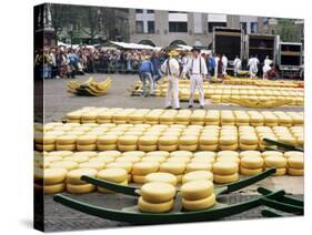 Cheese Market, Alkmaar, Holland-Roy Rainford-Stretched Canvas