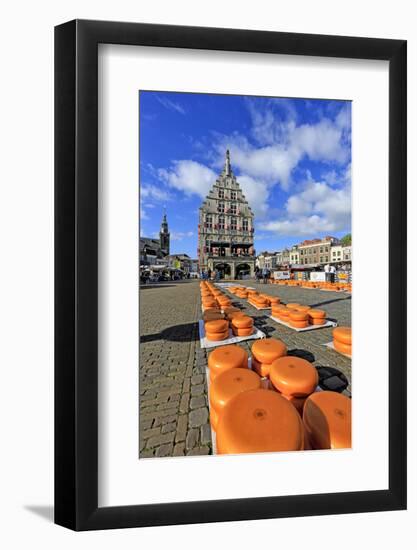 Cheese Market in Gouda, South Holland, Netherlands, Europe-Hans-Peter Merten-Framed Photographic Print