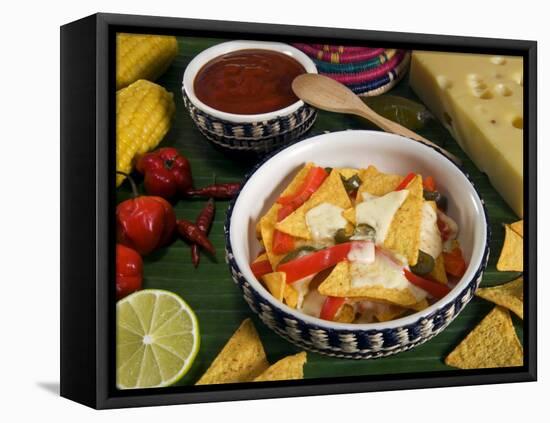 Cheese Nachos, Mexican Food, Mexico, North America-Tondini Nico-Framed Stretched Canvas