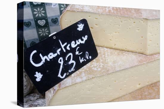 Cheese on a Market Stall, Saint-Gervais-Les-Bains, Rhone-Alpes, France, Europe-Godong-Stretched Canvas