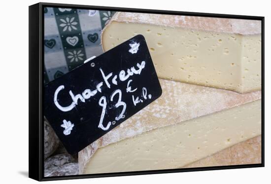 Cheese on a Market Stall, Saint-Gervais-Les-Bains, Rhone-Alpes, France, Europe-Godong-Framed Stretched Canvas