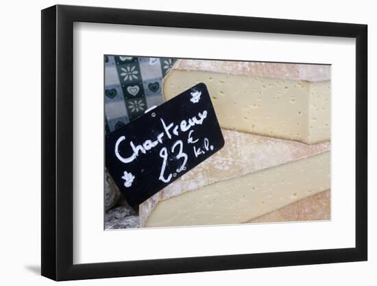 Cheese on a Market Stall, Saint-Gervais-Les-Bains, Rhone-Alpes, France, Europe-Godong-Framed Photographic Print