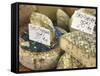 Cheese on Market Stall, Cours Massena, Old Town, Vieil Antibes, Antibes, Cote D'Azur, French Rivier-Wendy Connett-Framed Stretched Canvas