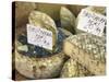 Cheese on Market Stall, Cours Massena, Old Town, Vieil Antibes, Antibes, Cote D'Azur, French Rivier-Wendy Connett-Stretched Canvas