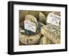 Cheese on Market Stall, Cours Massena, Old Town, Vieil Antibes, Antibes, Cote D'Azur, French Rivier-Wendy Connett-Framed Photographic Print