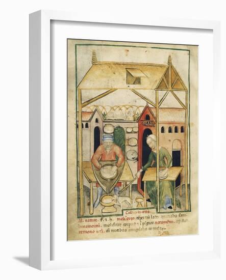 Cheese Production Miniature from the Tacuinum Sanitatis-null-Framed Giclee Print
