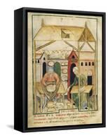 Cheese Production Miniature from the Tacuinum Sanitatis-null-Framed Stretched Canvas