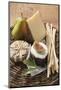 Cheese Still Life with Pears, Fig and Grissini on Wicker Plate-Foodcollection-Mounted Photographic Print