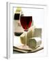 Cheese Still Life with Red Wine-Alena Hrbkova-Framed Photographic Print