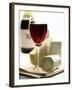 Cheese Still Life with Red Wine-Alena Hrbkova-Framed Photographic Print