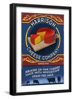 Cheese - Vintage Sign-Lantern Press-Framed Art Print