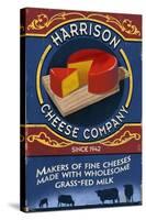 Cheese - Vintage Sign-Lantern Press-Stretched Canvas