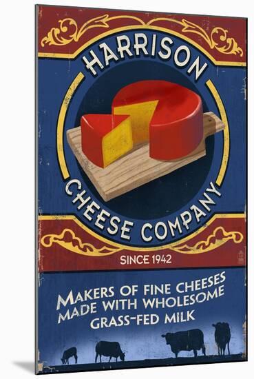 Cheese - Vintage Sign-Lantern Press-Mounted Art Print
