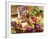 Cheese, Wine, Grapes, Clematis Flowers and Lavender-Friedrich Strauss-Framed Photographic Print