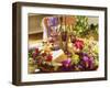 Cheese, Wine, Grapes, Clematis Flowers and Lavender-Friedrich Strauss-Framed Photographic Print