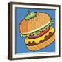 Cheeseburger On Blue-Ron Magnes-Framed Giclee Print