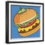 Cheeseburger On Blue-Ron Magnes-Framed Giclee Print