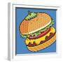 Cheeseburger On Blue-Ron Magnes-Framed Giclee Print