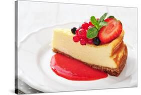 Cheesecake with Fresh Berries-tashka2000-Stretched Canvas