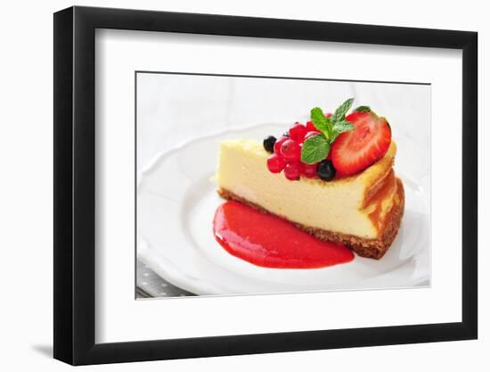Cheesecake with Fresh Berries-tashka2000-Framed Photographic Print